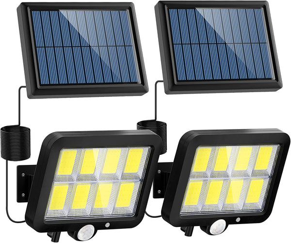 2-Pack Solar Security Lights - 160 LED Ultra Bright Waterproof Motion Sensor Lights with 3 Lighting Modes