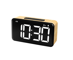 Digital LED Alarm Clock with Large Display, Snooze, 2 Volumes & 5 Brightness