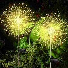 Solar Firework Garden Lights, 2-Pack, 120 LED Warm
