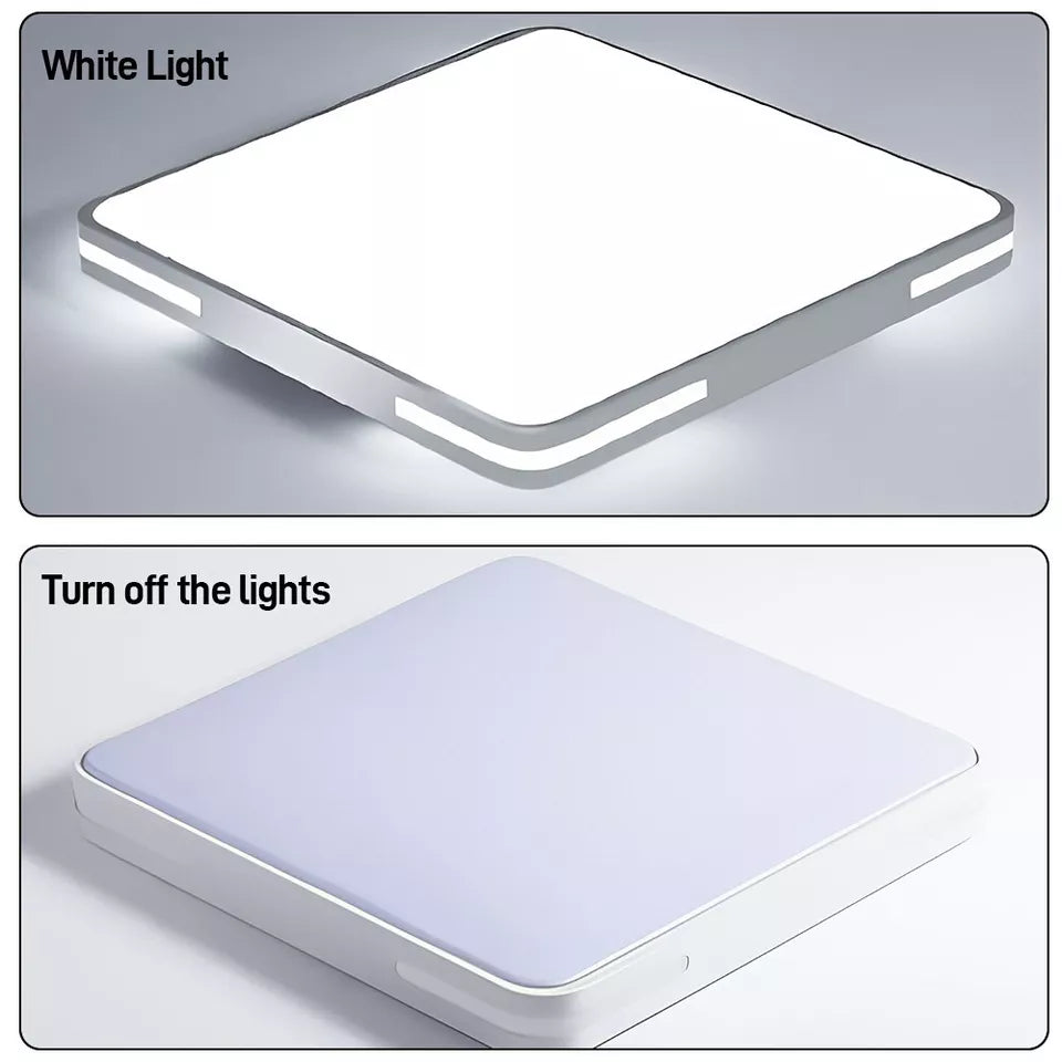 36W Square LED Ceiling Light, 4050lm, 6500K Cool White, 40cm Flush Mount Panel Light for Bedroom, Kitchen, Hallway, Living Room