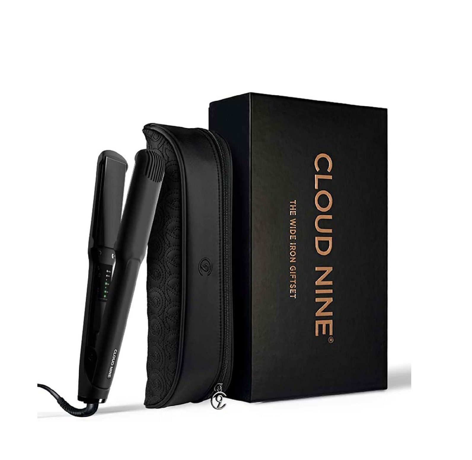 Wide Iron Hair Straightener Gift Set – Ceramic Floating Plates with Variable Heat 100°C–200°C