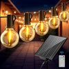 56FT Solar Garden Festoon Lights with Remote