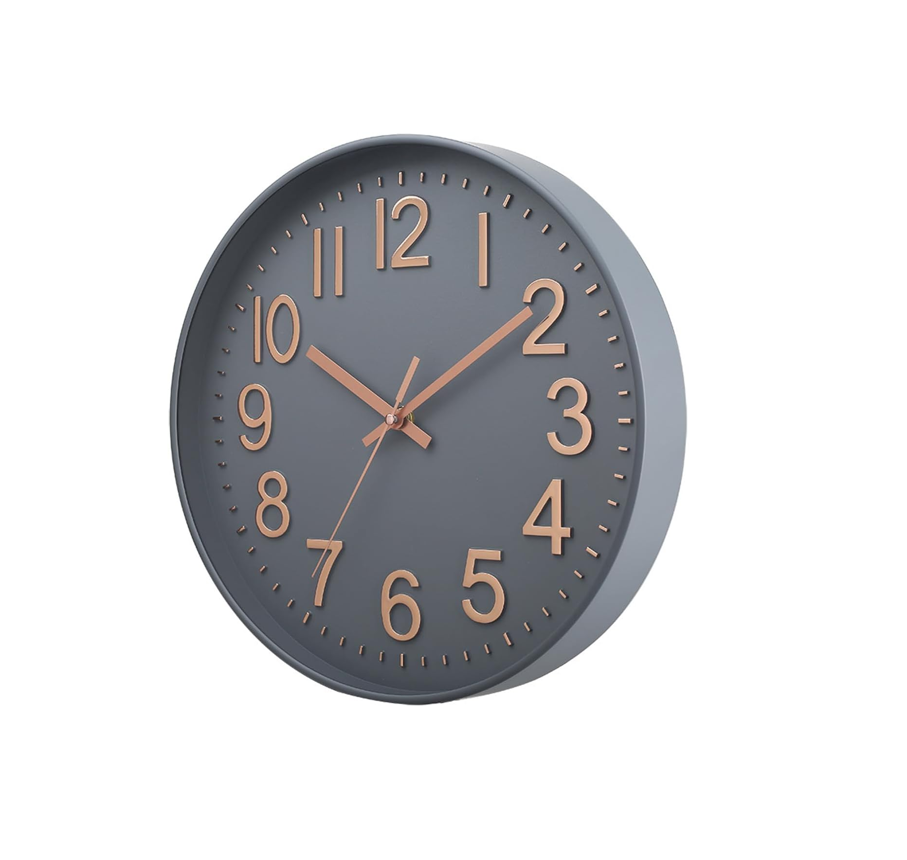 12-Inch Silent Modern Wall Clock, Non-Ticking Battery Operated for Home & Office