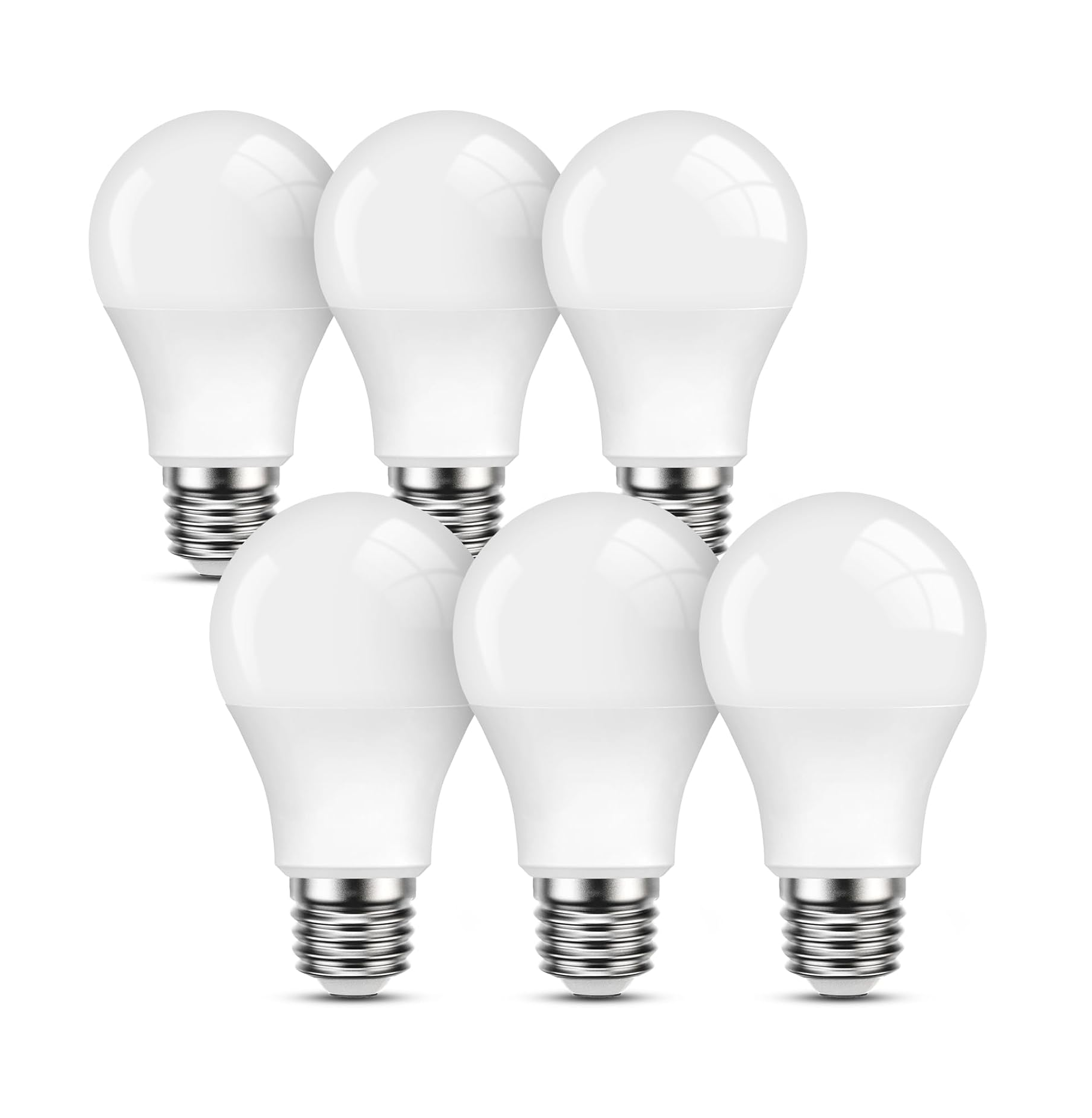 A19 E27 7W Screw Bulb, 6000K, (Pack of 6)