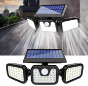 Outdoor Solar Lights, 74LED Ultra-Bright Motion Sensor Outdoor Lights, 3 Lighting Modes, 270° Wide-Angle Illumination, 3-Sided Solar Security Flood Lights, Ideal for Garages, Yards, and Patios