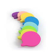 8 Pads Bubble Speech Sticky Notes – 75x75mm Bright Self-Stick Memo Pads