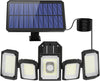 5-Head LED Security Floodlight with 4 Lighting Modes - Waterproof Solar Spot Light