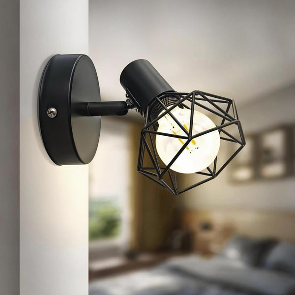 Adjustable E14 Vintage Wall Spotlight with Rotatable Shade