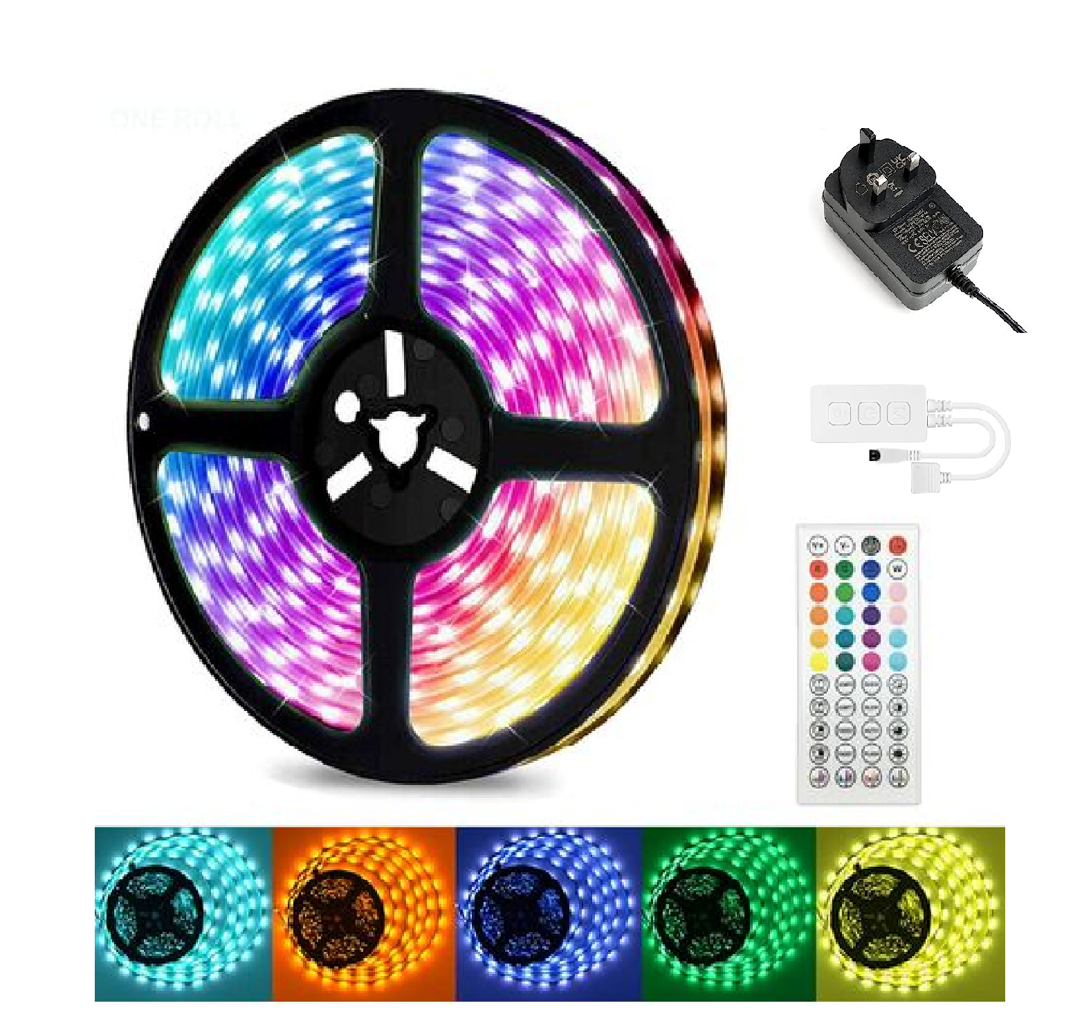 10M Smart LED Strip Light - App-Controlled RGB Multicolor, 16 Colors Dimmable, TV LED Backlight