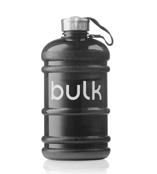 Half Gallon 2.2L Water Bottle – Gunmetal Black BPA-Free Leakproof Gym Jug
