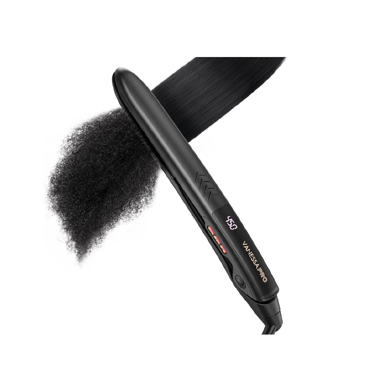 Titanium Flat Iron Hair Straightener – One-Pass Styling for Sleek, Smooth & Curly Looks