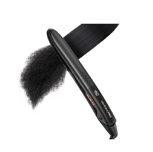 Titanium Flat Iron Hair Straightener – One-Pass Styling for Sleek, Smooth & Curly Looks