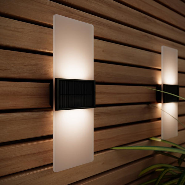 SolarCentre Gemini XL Solar Wall Lights Set of 2
