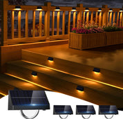 Solar Step Lights 4 Pack – RGB Decking Lights with 8 Colours & 11 Modes