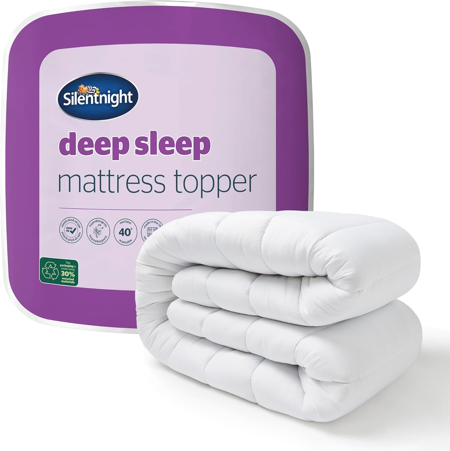Topper Single Deep Sleep Single Mattress Topper – Soft, Durable, Hypoallergenic & Ea ...
