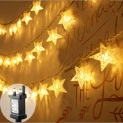 33ft Star Fairy Lights, 100 LEDs, 8 Modes, Plug-in