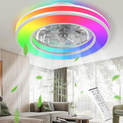 RGB LED Ceiling Fan with Remote & Quiet Reversible Motor