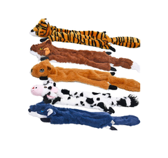 Dog Squeaky Toys 5 Pack – No Stuffing Plush Crinkle Chew Toys for Medium & Large Dogs
