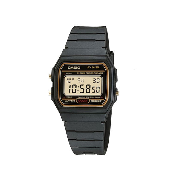 Digital Sports Watch with Black Resin Strap, LED Display, Waterproof Stopwatch