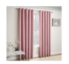 Vogue Blush Pink Eyelet Curtains 46x72" – Thermal Noise Reducing Dim Out Drapes