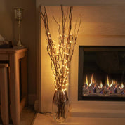 Rustic Willow Twig Branch Lights with 50 LEDs