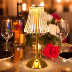 Rechargeable Crystal Lamp, Dimmable Touch Bedside Light