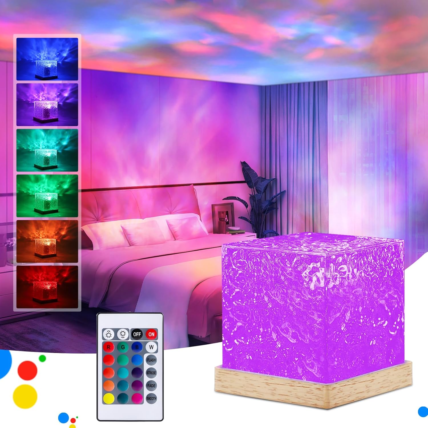 Galaxy Projector Light with 16 Colors & Star Effects
