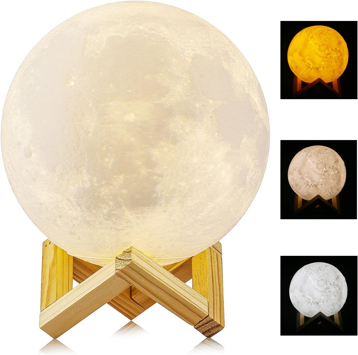 5.9 Inch 3D LED Moon Light with Stand