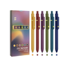 6PCS Gold Vintage Gel Pens – 0.5mm Fine Point Smooth Writing Colored Ink Set