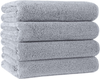 POLYTE Microfibre Bath Towels 4-Pack – Quick Dry, Lint-Free, 76x145cm, Grey