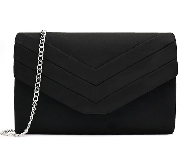 Suede Clutch Bag for Women – Elegant Evening, Shoulder & Crossbody Handbag