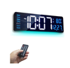 Large RGB LED Digital Wall Clock with Remote, Timer, Alarms & Temperature
