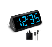 Digital LED Alarm Clock with Dual Alarms, 5 Dimmers, 4 Volumes & Power Memory
