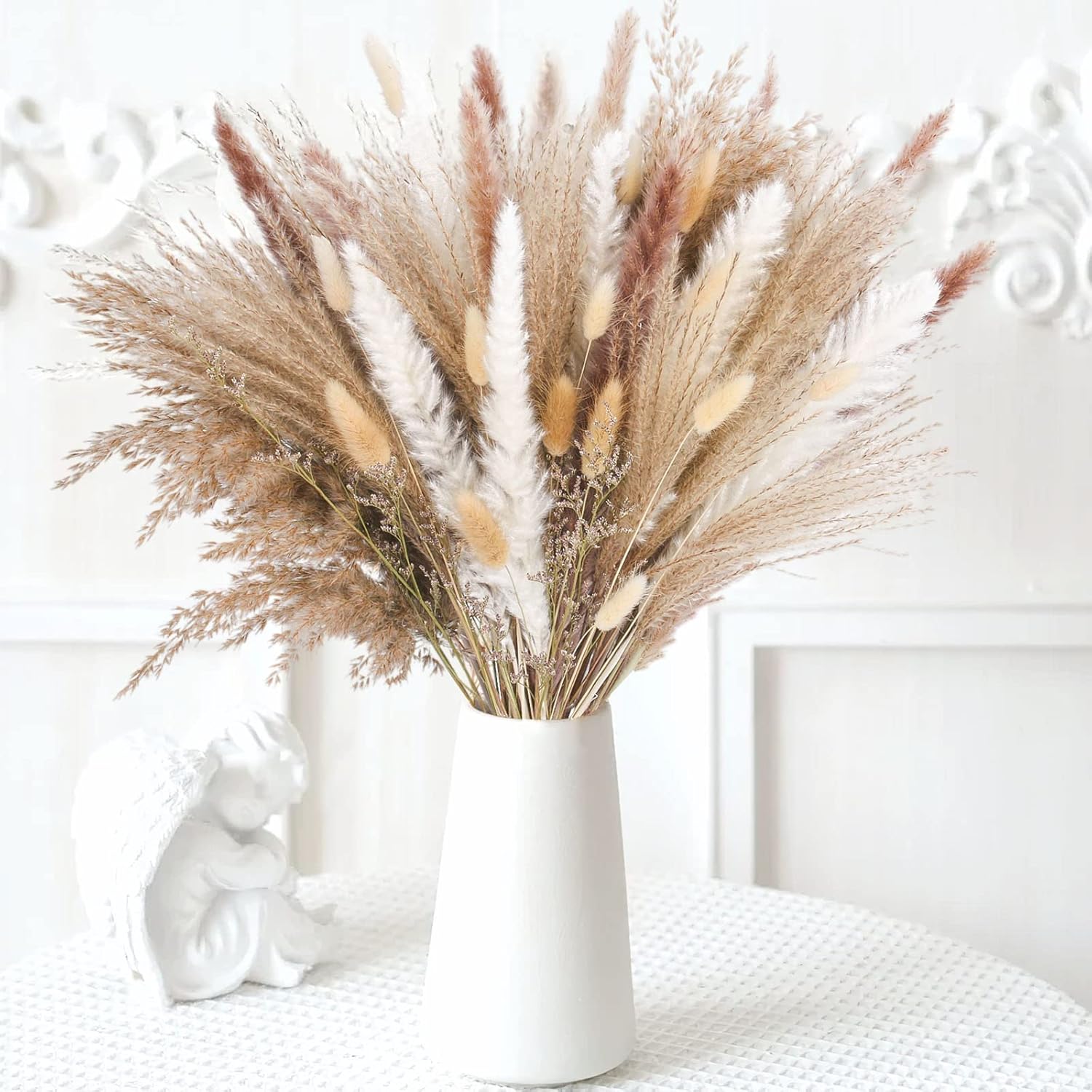 85Pcs Dried Pampas Grass Artificial Decorative Flowers