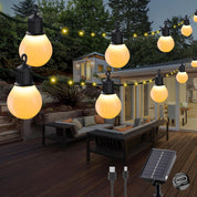 Warm White Solar Garden Lights – 100 LEDs, USB, Waterproof