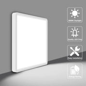 Silver Flush Mount Square LED Ceiling Light