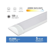 LED Batten Light 6500K Daylight Fluorescent Strip Light Slim Fitting