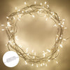 Indoor Fairy Lights 100 Warm White LEDs on 8m of Clear Cable Rocker Switch Plug in