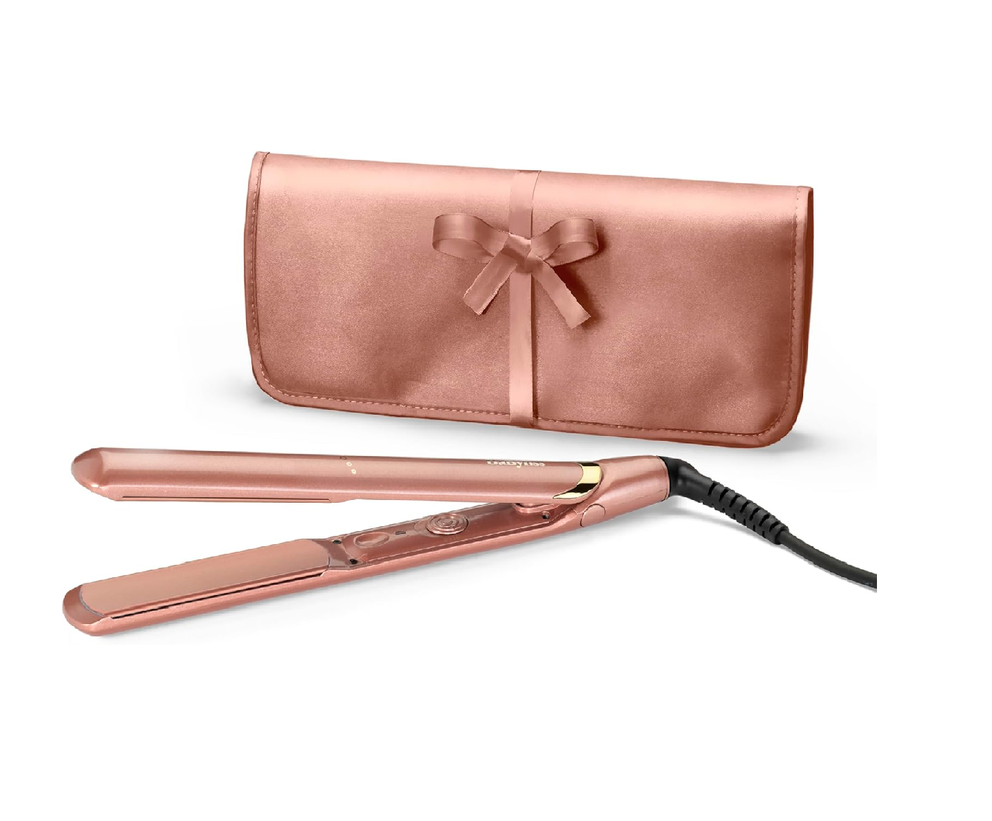 Rose Gold Ceramic Hair Straightener – Fast Heat, 3 Settings, Travel Friendly