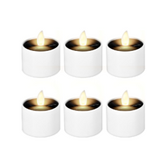 6 Pack Solar LED Flameless Tea Lights Waterproof
