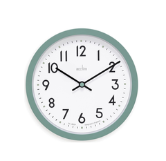 Modern Wall Clock in Meadow Green, Silent Non-Ticking Quartz Decorative Clock