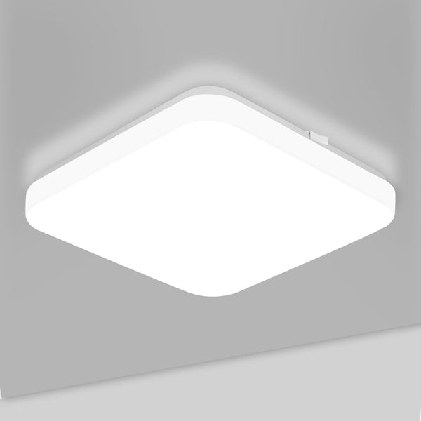 Ceiling Lights 24W, 2400lm Super Bright Square LED Ceiling Light, Daylight White 5000K, IP44 Waterproof