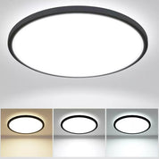 24W Round LED Ceiling Light – Multi-Color Adjustable Bathroom Ceiling Lights for Bathroom, Kitchen, Lounge and Hallway