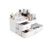 White Makeup Organizer Box with Drawers – Skincare & Cosmetic Storage Case