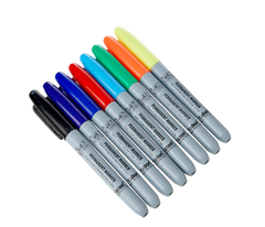 Permanent Markers Set – 8 Vibrant Colours Fine Point Pens for Writing & Art