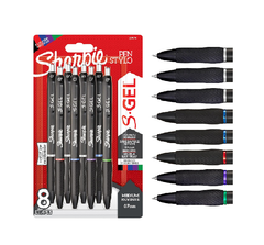 Gel Pens Set – 8 Pack Assorted Ink Colours, 0.7mm Medium Point Smooth Writing