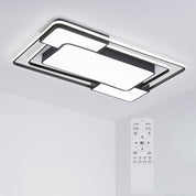 Modern Dimmable LED Ceiling Light with Remote, 90×60CM, 3000–6500K