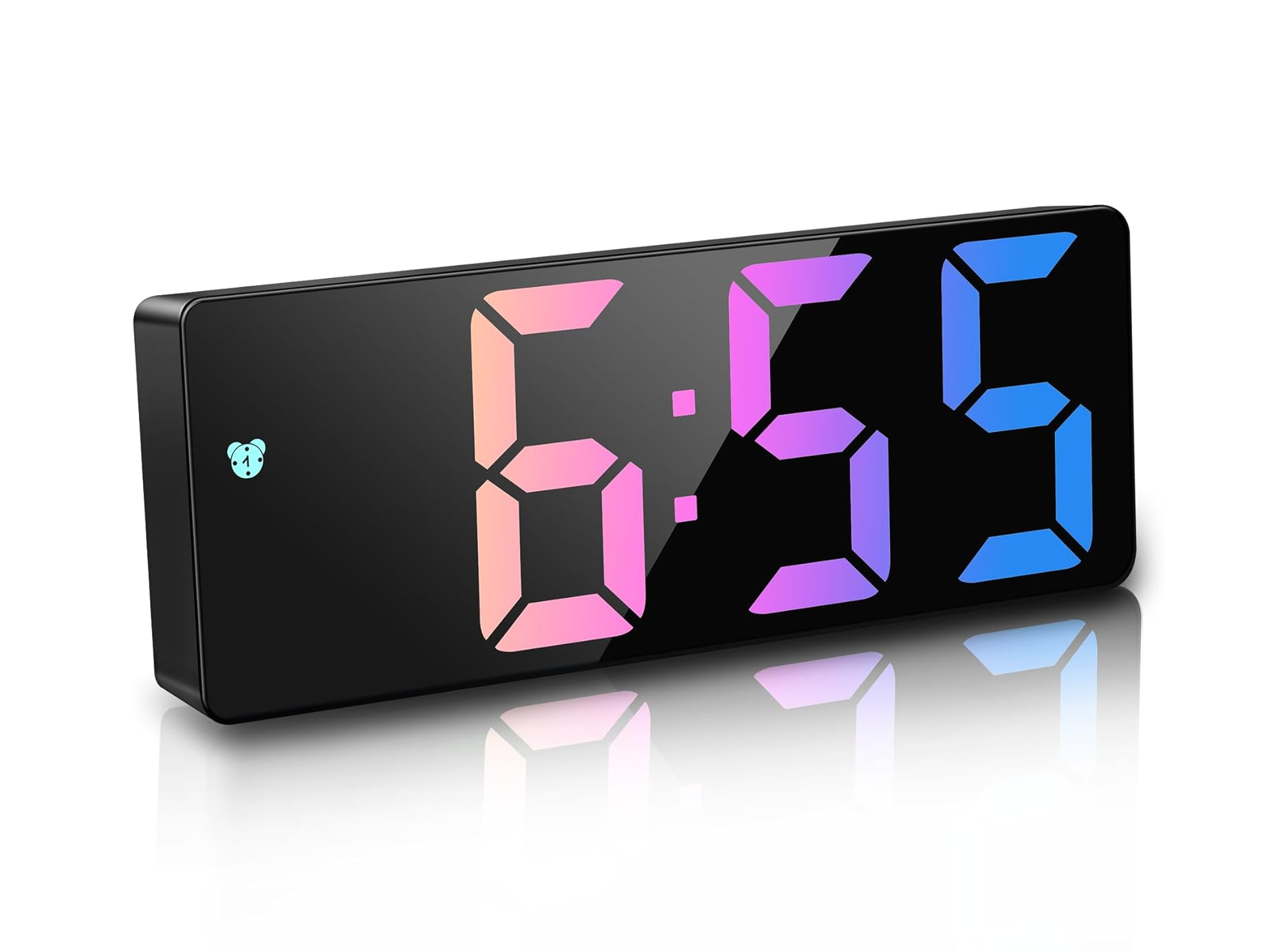 Digital LED Alarm Clock with Snooze, Temperature & Adjustable Brightness (Red)