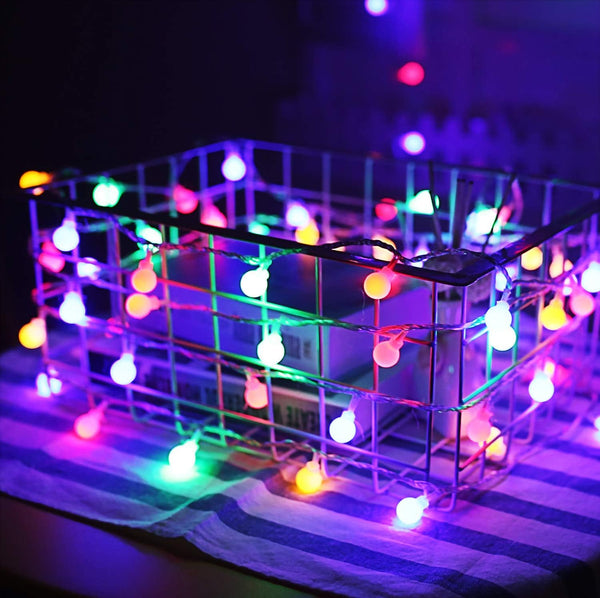 Multicolour Globe Fairy Lights 6M 40 LED Battery Powered