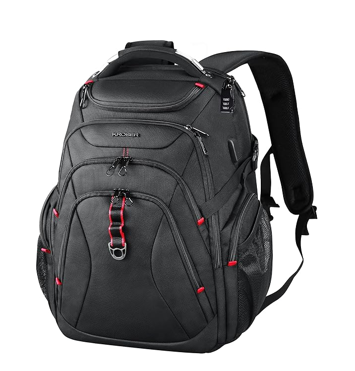 Travel Laptop Backpack – Water Resistant Anti-Theft USB Charging Bag for Work & School